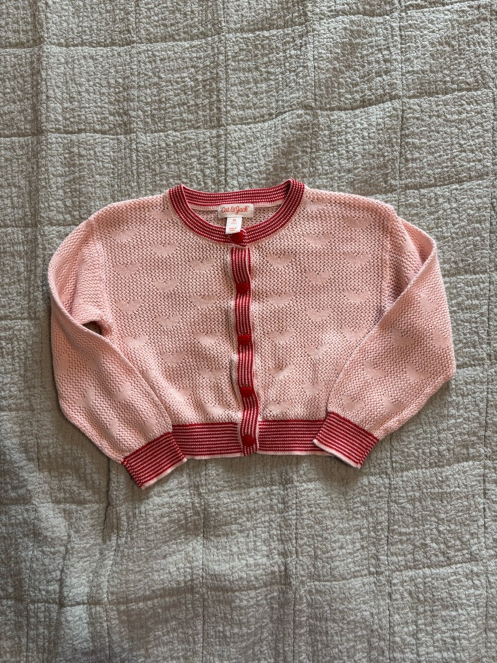 cat & jack heart stitched cardigan